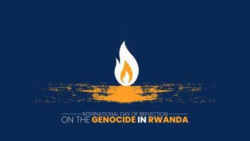 international Day of Reflection, Remembering the Genocide in Rwanda vector