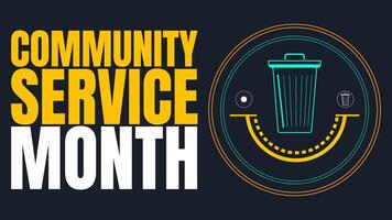 Community Service Month, Empower, Serve, Inspire vector