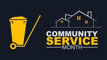 Making a Difference Together, Community Service Month vector