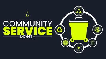 Community Service Month, Small Actions, Big Impact vector