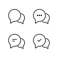 Chat icons set. Message icon. Speech bubble icon. vector