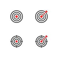 Target icon set. Goal icon, Aim icon. Dartboard icon. vector