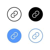 Link icon set. Webpage URL Link icon. Hyperlinks, Chain icon. vector