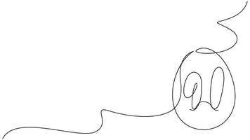 Elegant single line drawing of a stylized letter W, minimalist and clean vector