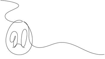 Elegant continuous line drawing, a symbol resembling at sign for email vector