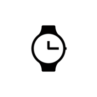 Watch icon with simple and modern design for web png