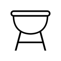 Barbecue grill icon with simple and modern design for web png