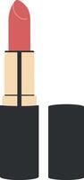 Lipstick tube in a flat design style showcasing a stylish makeup accessory art vector