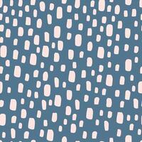 seamless abstract doodle pattern of dots on blue background vector