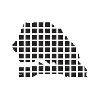 Senegal Map Icon symbol vector