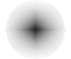 Abstract circle with halftone effect background isolated on white background vector