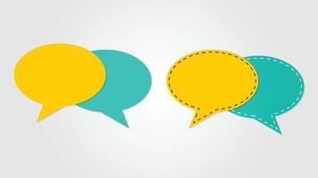 Colorful Speech bubbles message concept, speech bubbles talk, online chat bubbles vector