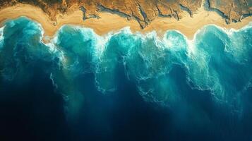 This display showcases the immense power of satellite technology in monitoring oceanic currents and coastal regions. High-resolution imagery is utilized for geospatial analysis and telemetry. photo