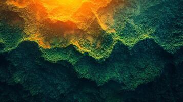 Advanced satellite technology captures detailed geospatial data of a vibrant forest landscape at sunset, enhancing monitoring and analysis capabilities. photo