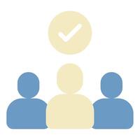Diverse Team Collaboration Icon for Effective Communication vector