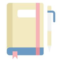 Stylish Notebook with Pen for Creative Writing vector