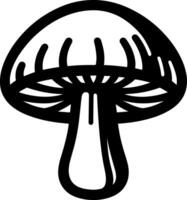 Mushroom Silhouette Nature-Inspired Botanical Fungi vector
