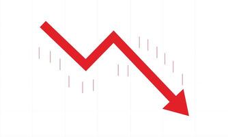Declining Trend Graph Depicts Negative Market Movement vector