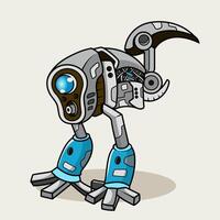 Animal Robot Cartoon robotic character detailed robot for tech-themed designs, chatbot concepts, and playful AI-related projects vector