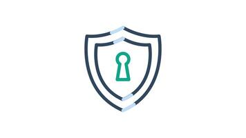 protection animated icon. suitable for user interface, provide visual feedback and more. alpha channel, transparent background video