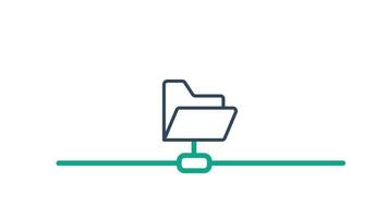 Shared folder animated icon. suitable for user interface, provide visual feedback and more. alpha channel, transparent background video