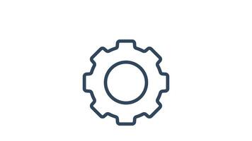 Settings animated icon. suitable for user interface, provide visual feedback and more. alpha channel, transparent background video