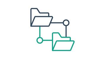 Network folder animated icon. suitable for user interface, provide visual feedback and more. alpha channel, transparent background video