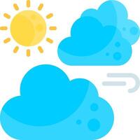 Cloudy Day Flat Element Style vector