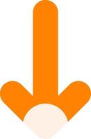 Arrow Long Down Flat Element Style vector