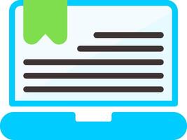 E Reader Flat Element Style vector