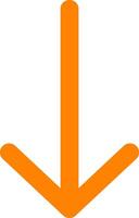 Arrow Thin Down Flat Element Style vector