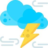 Thunderstorm Flat Element Style vector
