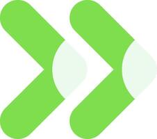 Chevron Double Right Flat Element Style vector