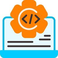 Code Deployment Flat Element Style vector