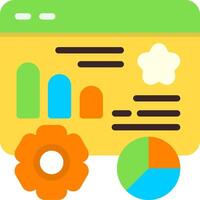 Web Analytics Flat Element Style vector
