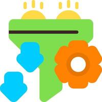 Conversion Rate Flat Element Style vector