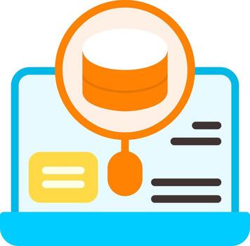 base de datos plano elemento estilo vector