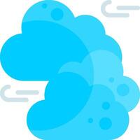 Overcast Clouds Flat Element Style vector