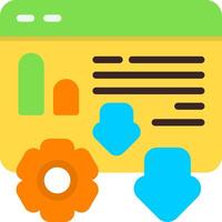 Landing Page Metrics Flat Element Style vector