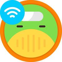 Smart Carbon Monoxide Detector Flat Element Style vector