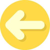 Arrow Circle Left Flat Element Style vector