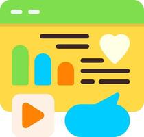 Social Media Analytics Flat Element Style vector