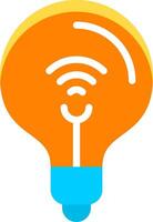 Smart Light Bulb Flat Element Style vector