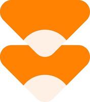 Double Arrow Down Flat Element Style vector