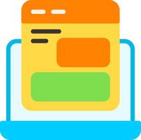 Website Layout Flat Element Style vector