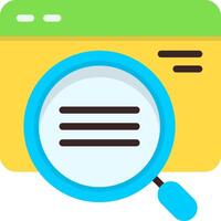 On Page SEO Flat Element Style vector