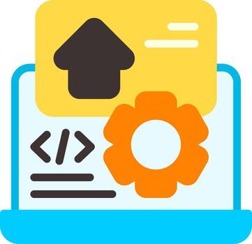 Frontend Development Flat Element Style vector