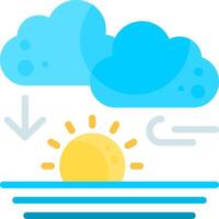 Sunset Flat Element Style vector