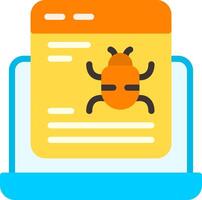 Website Bug Flat Element Style vector