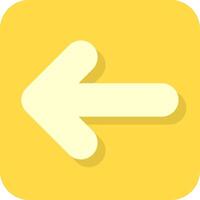 Arrow Square Left Flat Element Style vector
